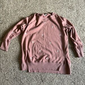 Maurices Pink Crewneck Sweatshirt Relaxed Fit